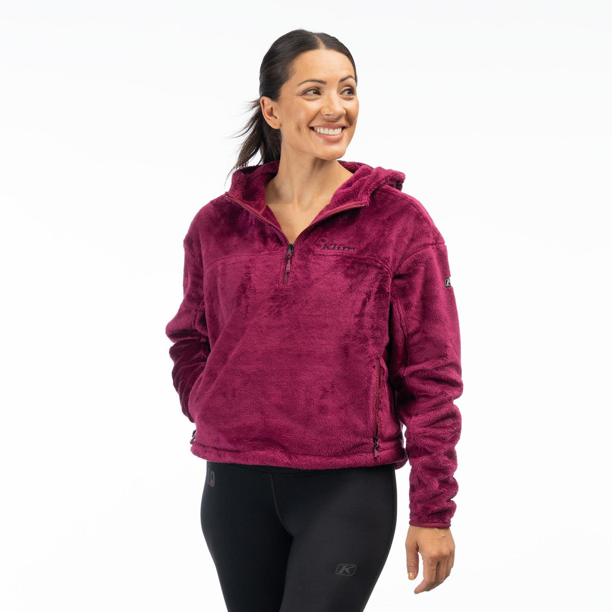 Klim Cascade 1/4 Zip Crop Hoodie For Women